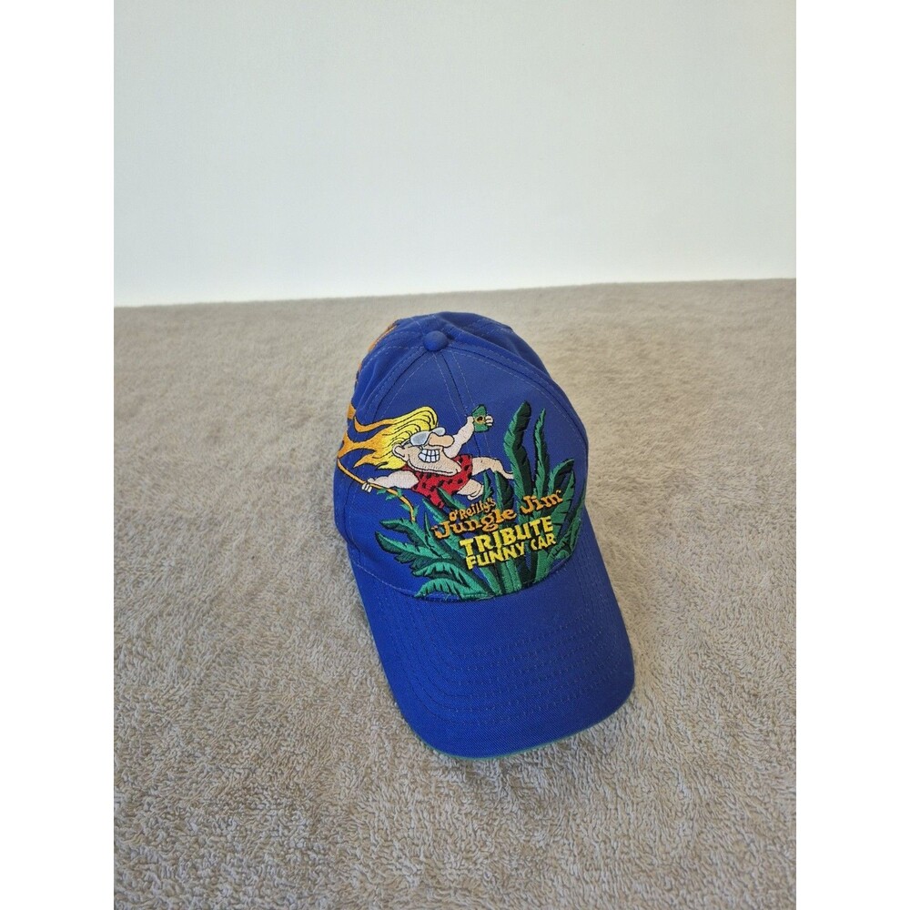 Vintage O'Reilly Jungle Jim Tribute Funny Car Drag Racing Strapback Hat Cap